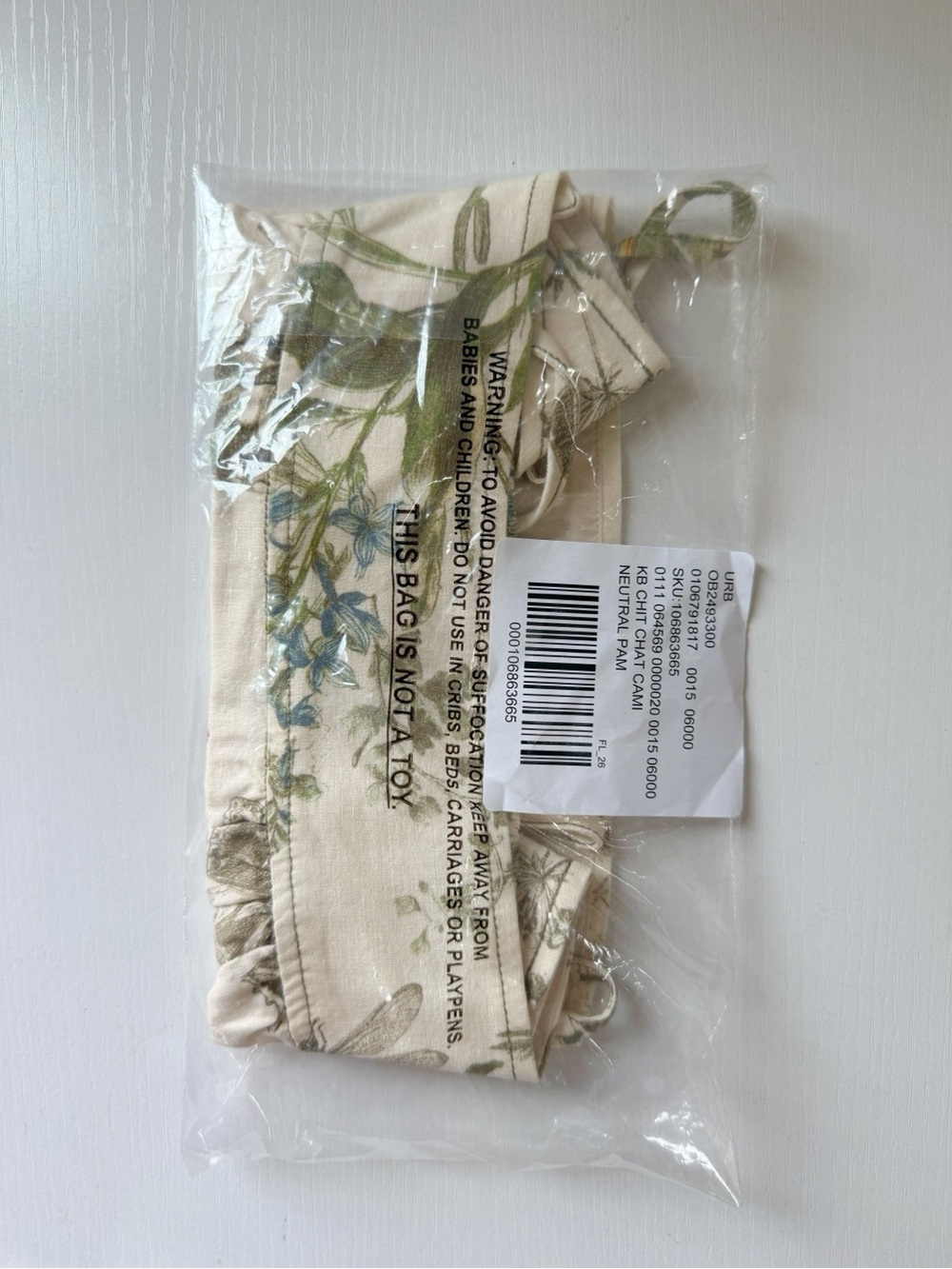 Urban Outfitters Kimchi Blue Chit Chat Side-Tie Cropped Cami Neutral Floral New - Picture 6 of 10
